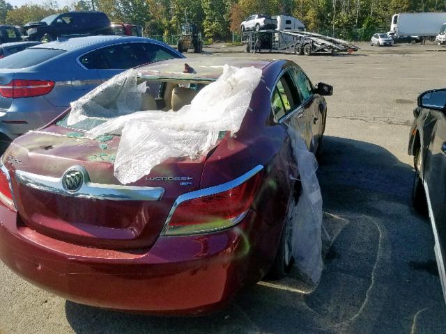 1G4GD5EG8AF154231 - 2010 BUICK LACROSSE C RED photo 4