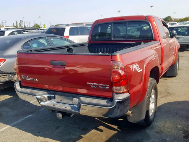 5TETU62N68Z536265 - 2008 TOYOTA TACOMA PRE RED photo 4