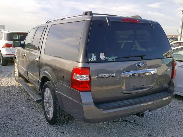 1FMJK2A51BEF56971 - 2011 FORD EXPEDITION GRAY photo 3