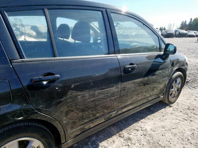 3N1BC13E68L414544 - 2008 NISSAN VERSA S BLACK photo 9