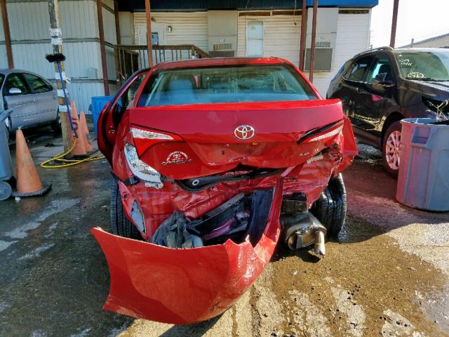 2T1BURHE2GC500601 - 2016 TOYOTA COROLLA L RED photo 9