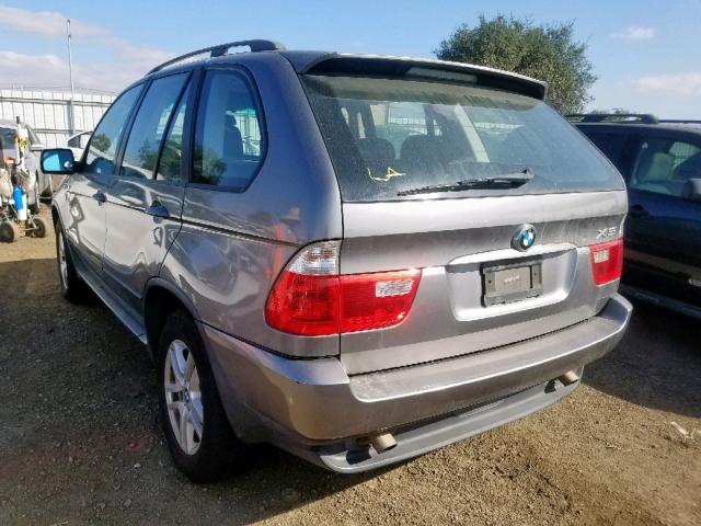 5UXFA135X5LY06100 - 2005 BMW X5 3.0I GRAY photo 3