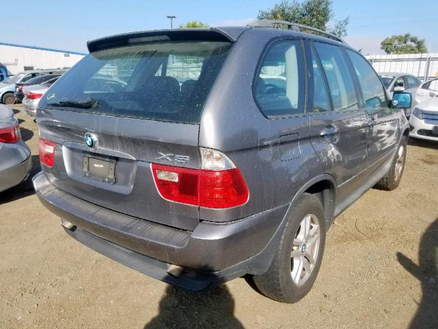 5UXFA135X5LY06100 - 2005 BMW X5 3.0I GRAY photo 4