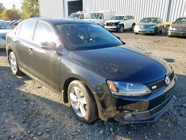 3VWLL7AJ2CM316230 - 2012 VOLKSWAGEN JETTA TDI BLACK photo 1