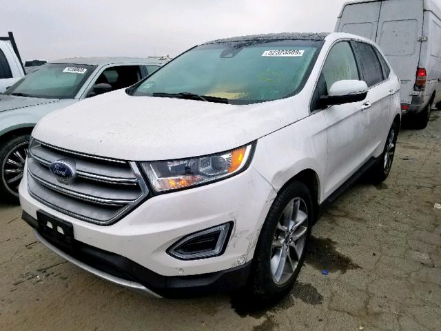 2FMPK3K91FBC35113 - 2015 FORD EDGE TITAN WHITE photo 2