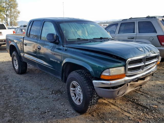 1B7HG48N12S659413 - 2002 DODGE DAKOTA QUA GREEN photo 1