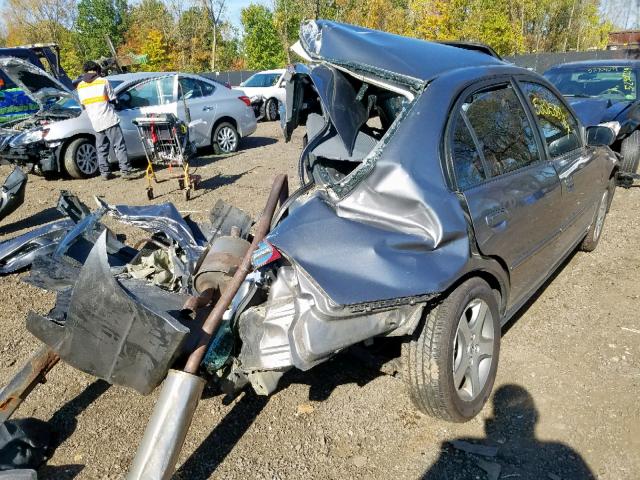 2HGES26734H572330 - 2004 HONDA CIVIC EX GRAY photo 4