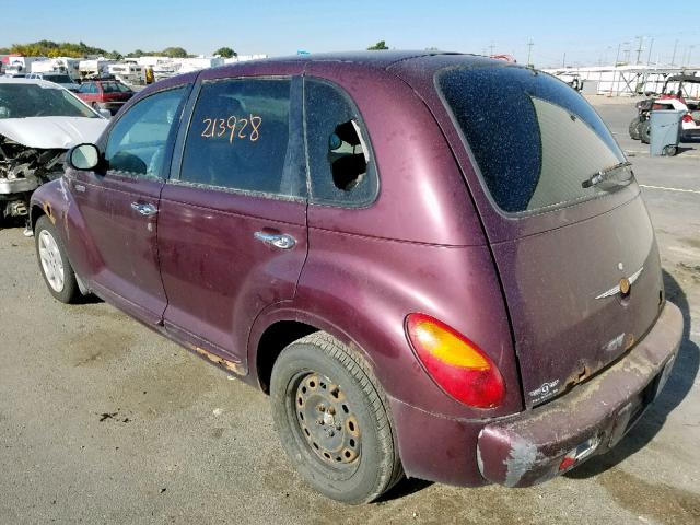 3C4FY4BB51T559038 - 2001 CHRYSLER PT CRUISER MAROON photo 3