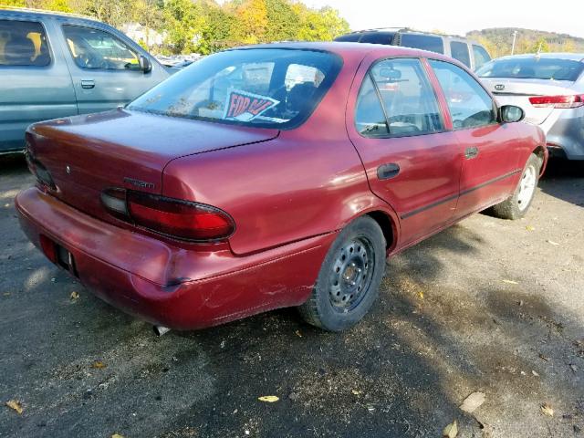 1Y1SK5262SZ015580 - 1995 GEO PRIZM BASE RED photo 4