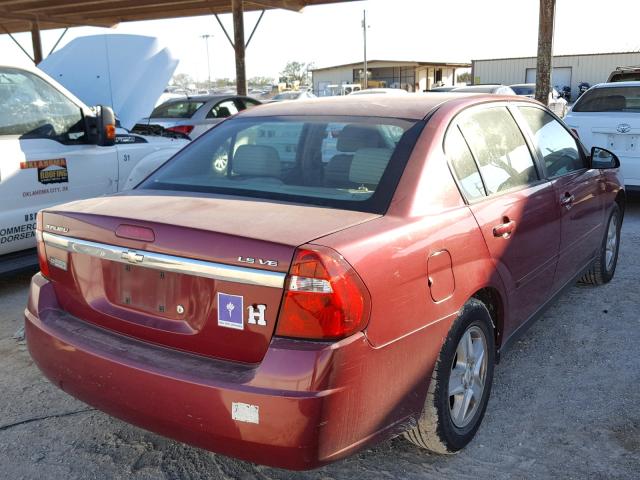 1G1ZT548X5F319818 - 2005 CHEVROLET MALIBU LS 红色 照片 4
