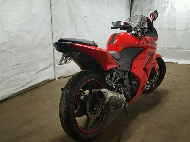 JKAEXMJ178DA14656 - 2008 KAWASAKI EX250 J RED photo 4