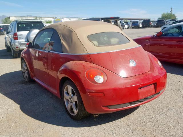 3VWSF31Y46M304853 - 2006 VOLKSWAGEN NEW BEETLE 红色 照片 3