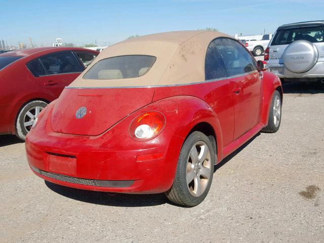 3VWSF31Y46M304853 - 2006 VOLKSWAGEN NEW BEETLE 红色 照片 4