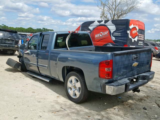 1GCRCSE0XBZ361365 - 2011 CHEVROLET SILVERADO BLUE photo 3