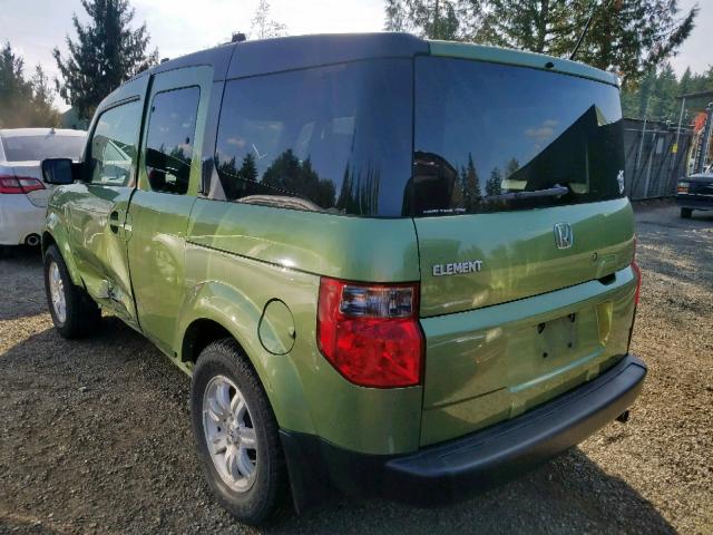 5J6YH28787L002462 - 2007 HONDA ELEMENT EX GREEN photo 3