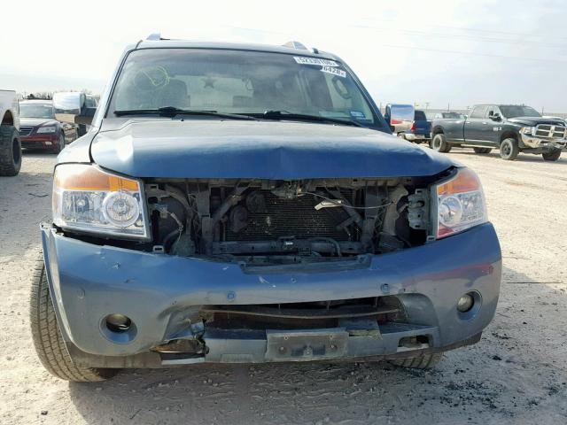 5N1BA0NF2CN622511 - 2012 NISSAN ARMADA SV SILVER photo 9