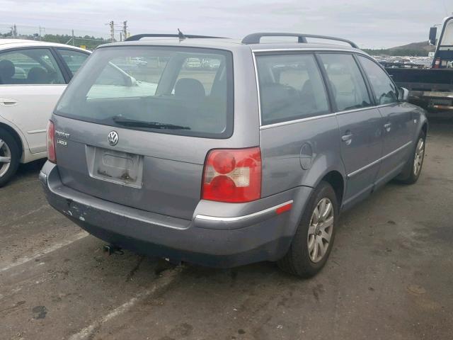 WVWVD63BX3E417353 - 2003 VOLKSWAGEN PASSAT GLS GRAY photo 4