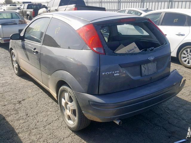 3FAFP31N35R100690 - 2005 FORD FOCUS ZX3 GRAY photo 3