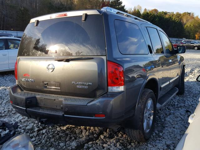 5N1BA0NEXAN605864 - 2010 NISSAN ARMADA PLA GRAY photo 4