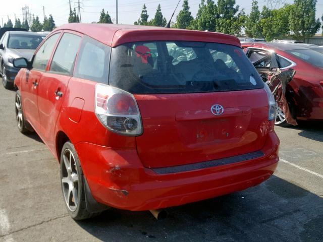 2T1KR32E15C499493 - 2005 TOYOTA MATRIX RED photo 3