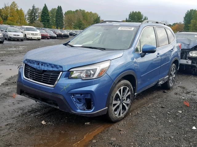 JF2SKASC0KH487612 - 2019 SUBARU FORESTER L BLUE photo 2