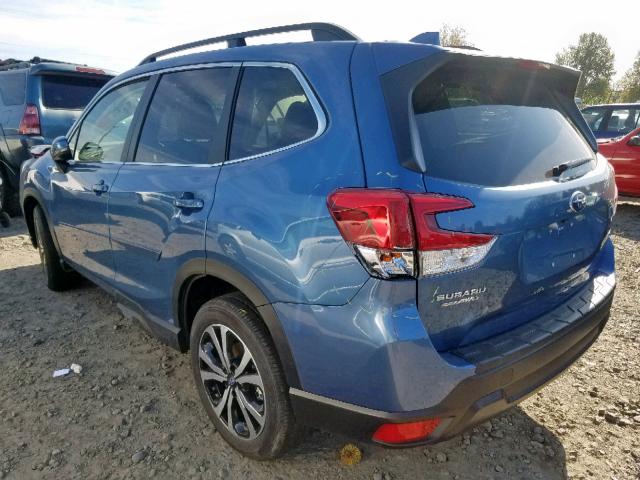 JF2SKASC0KH487612 - 2019 SUBARU FORESTER L BLUE photo 3