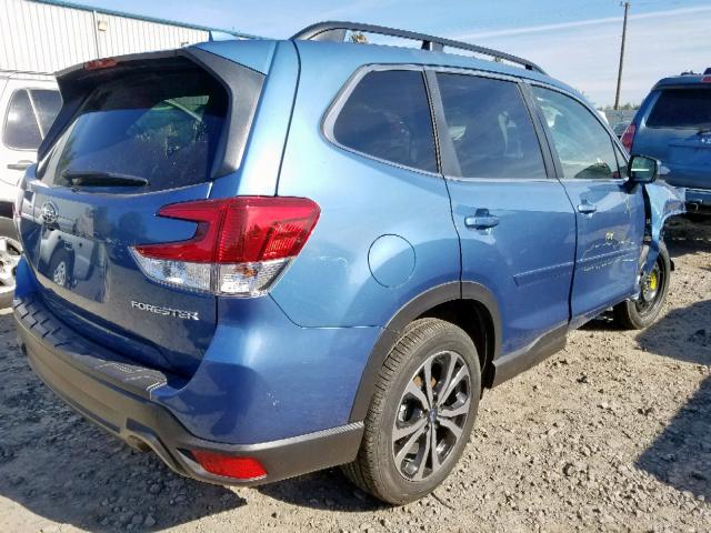 JF2SKASC0KH487612 - 2019 SUBARU FORESTER L BLUE photo 4