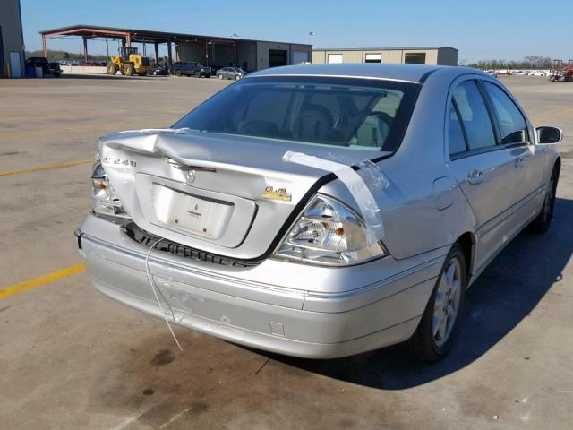 WDBRF61J84A617922 - 2004 MERCEDES-BENZ C 240 SILVER photo 4