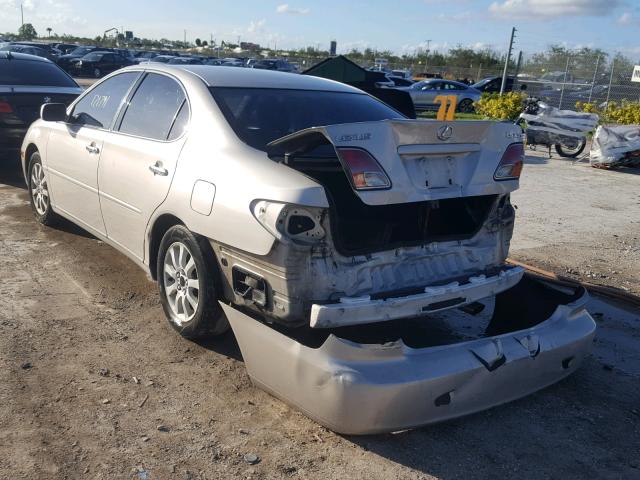 JTHBF30G130099372 - 2003 LEXUS ES 300 SILVER photo 3