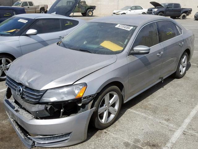 1VWBP7A37DC061739 - 2013 VOLKSWAGEN PASSAT SE SILVER photo 2