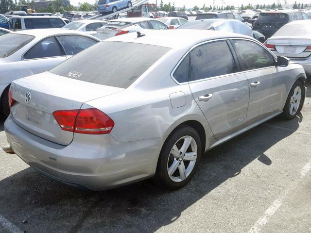 1VWBP7A37DC061739 - 2013 VOLKSWAGEN PASSAT SE SILVER photo 4