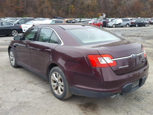 1FAHP2EW3BG138557 - 2011 FORD TAURUS SEL BURGUNDY photo 3