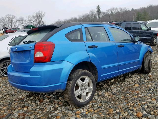 1B3HB48B18D619271 - 2008 DODGE CALIBER SX BLUE photo 4