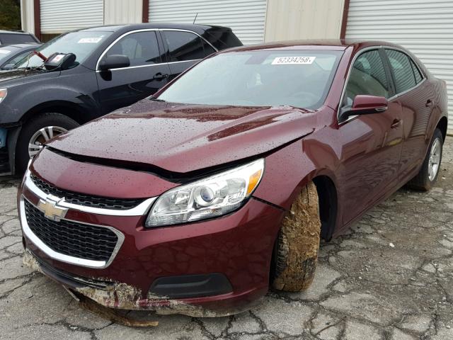 1G11C5SL2FF106609 - 2015 CHEVROLET MALIBU 1LT BURGUNDY photo 2