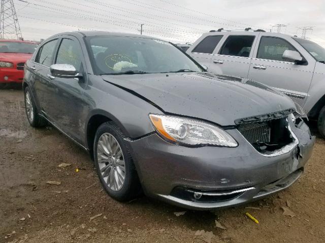 1C3CCBCG7DN654953 - 2013 CHRYSLER 200 LIMITE GRAY photo 1