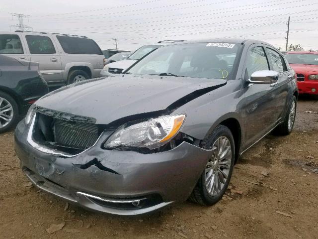 1C3CCBCG7DN654953 - 2013 CHRYSLER 200 LIMITE GRAY photo 2