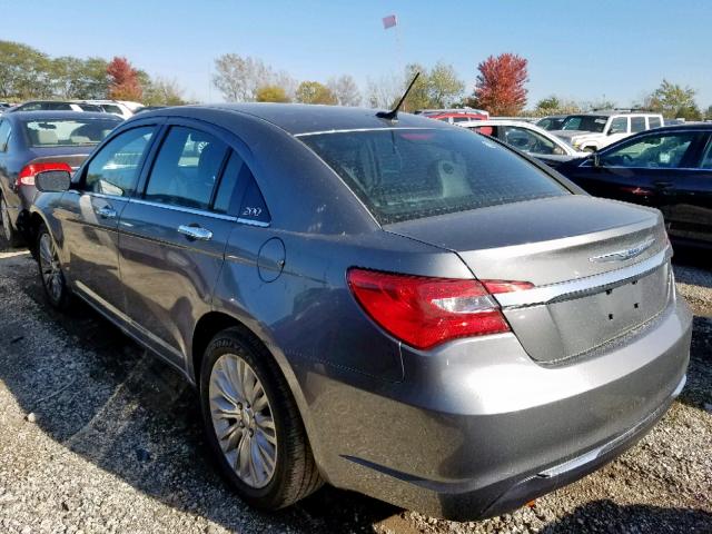 1C3CCBCG7DN654953 - 2013 CHRYSLER 200 LIMITE GRAY photo 3