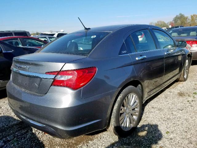 1C3CCBCG7DN654953 - 2013 CHRYSLER 200 LIMITE GRAY photo 4