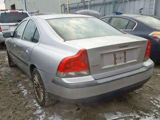 YV1RS61T342393476 - 2004 VOLVO S60 SILVER photo 3