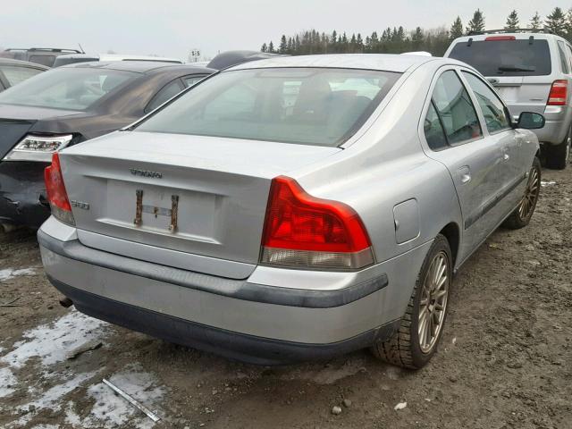YV1RS61T342393476 - 2004 VOLVO S60 SILVER photo 4