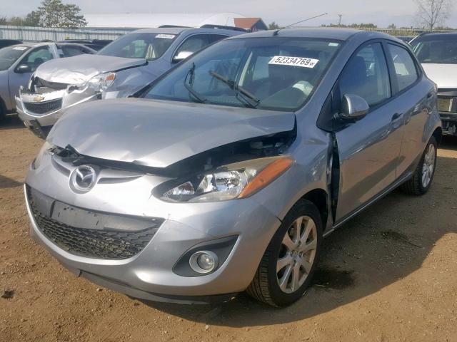 JM1DE1LZ8C0136481 - 2012 MAZDA MAZDA2 SILVER photo 2