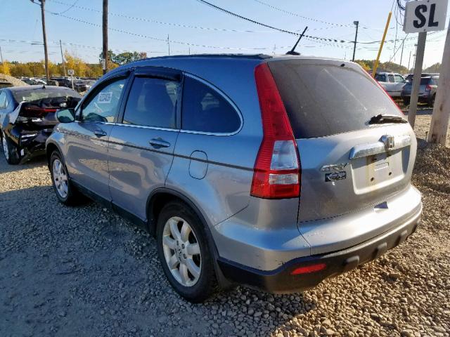 5J6RE48708L030556 - 2008 HONDA CR-V EXL BLUE photo 3