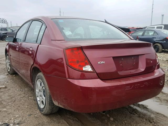 1G8AJ52F34Z197984 - 2004 SATURN ION LEVEL MAROON photo 3