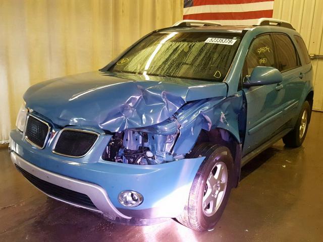 2CKDL43FX86009543 - 2008 PONTIAC TORRENT TEAL photo 2