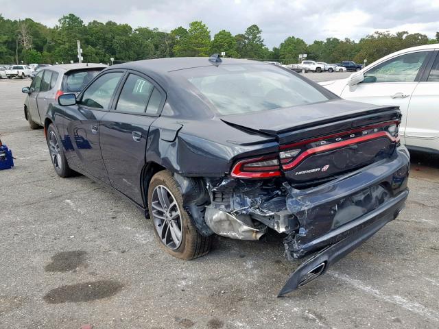 2C3CDXJG6KH639055 - 2019 DODGE CHARGER SX CHARCOAL photo 3