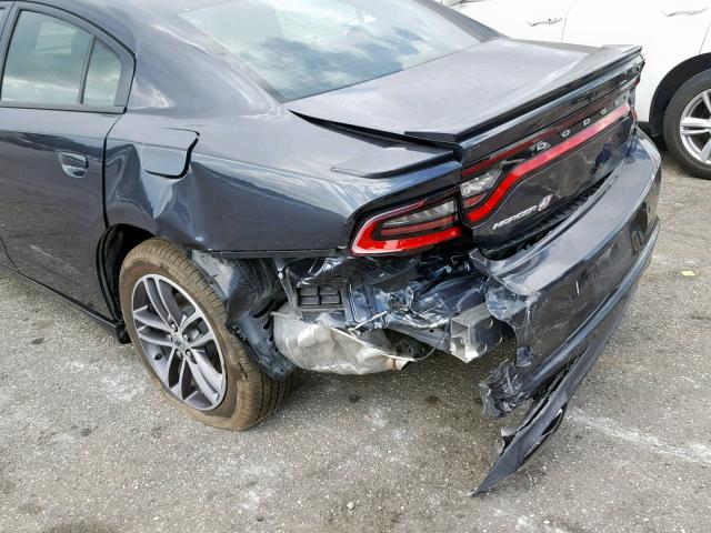 2C3CDXJG6KH639055 - 2019 DODGE CHARGER SX CHARCOAL photo 9