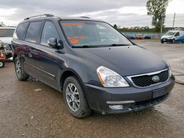 KNDMG4C75E6591007 - 2014 KIA SEDONA LX GRAY photo 1