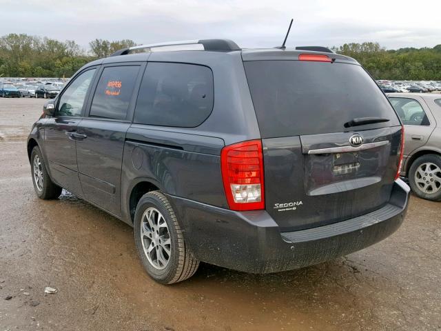 KNDMG4C75E6591007 - 2014 KIA SEDONA LX GRAY photo 3