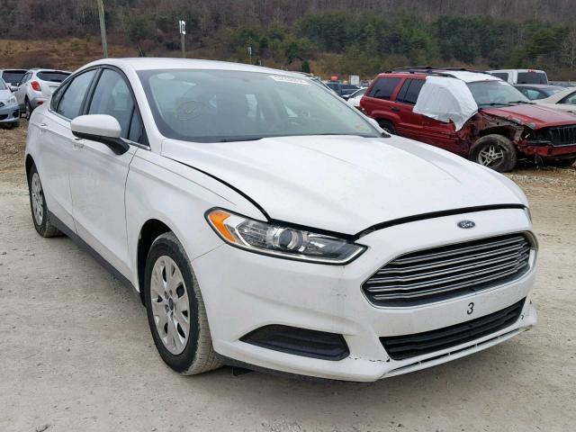 1FA6P0G75E5350877 - 2014 FORD FUSION S WHITE photo 1