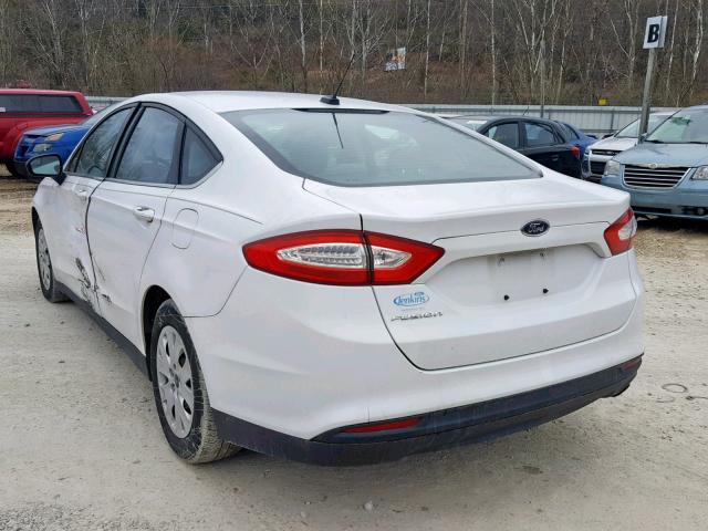 1FA6P0G75E5350877 - 2014 FORD FUSION S WHITE photo 3